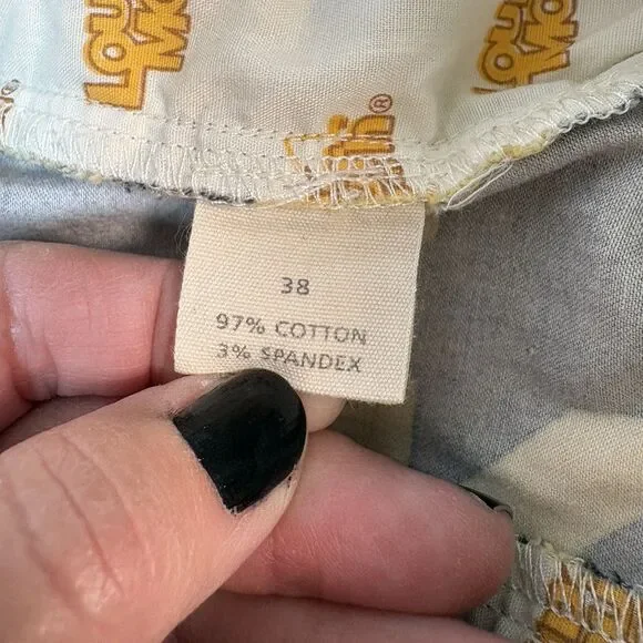 Loudmouth Shorts Mens 38 Black Yellow Flat Front Shorts Houndstooth Golf Sports - Picture 5 of 6